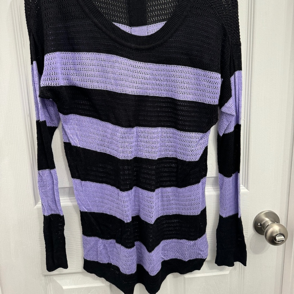 Black and Purple Knit Sweater